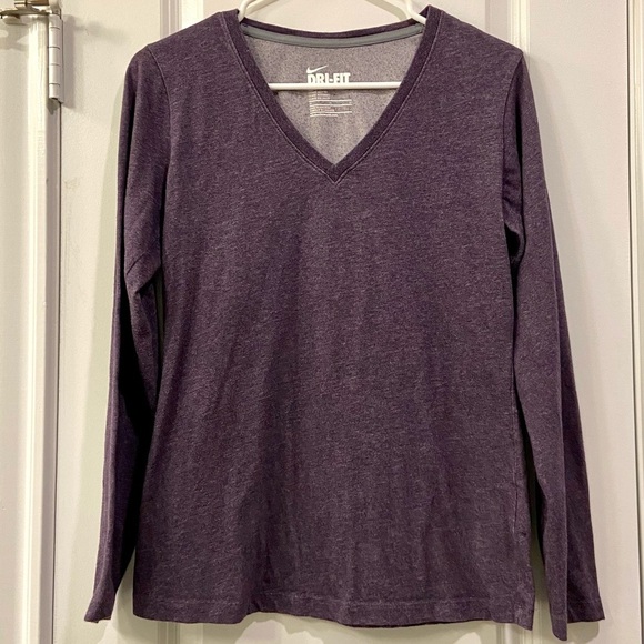 Nike Tops - NIKE Dry Fit Slim Fit Long Sleeve V-Neck Shirt